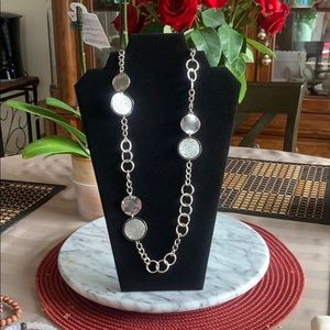 Silver Accent Necklace 36”